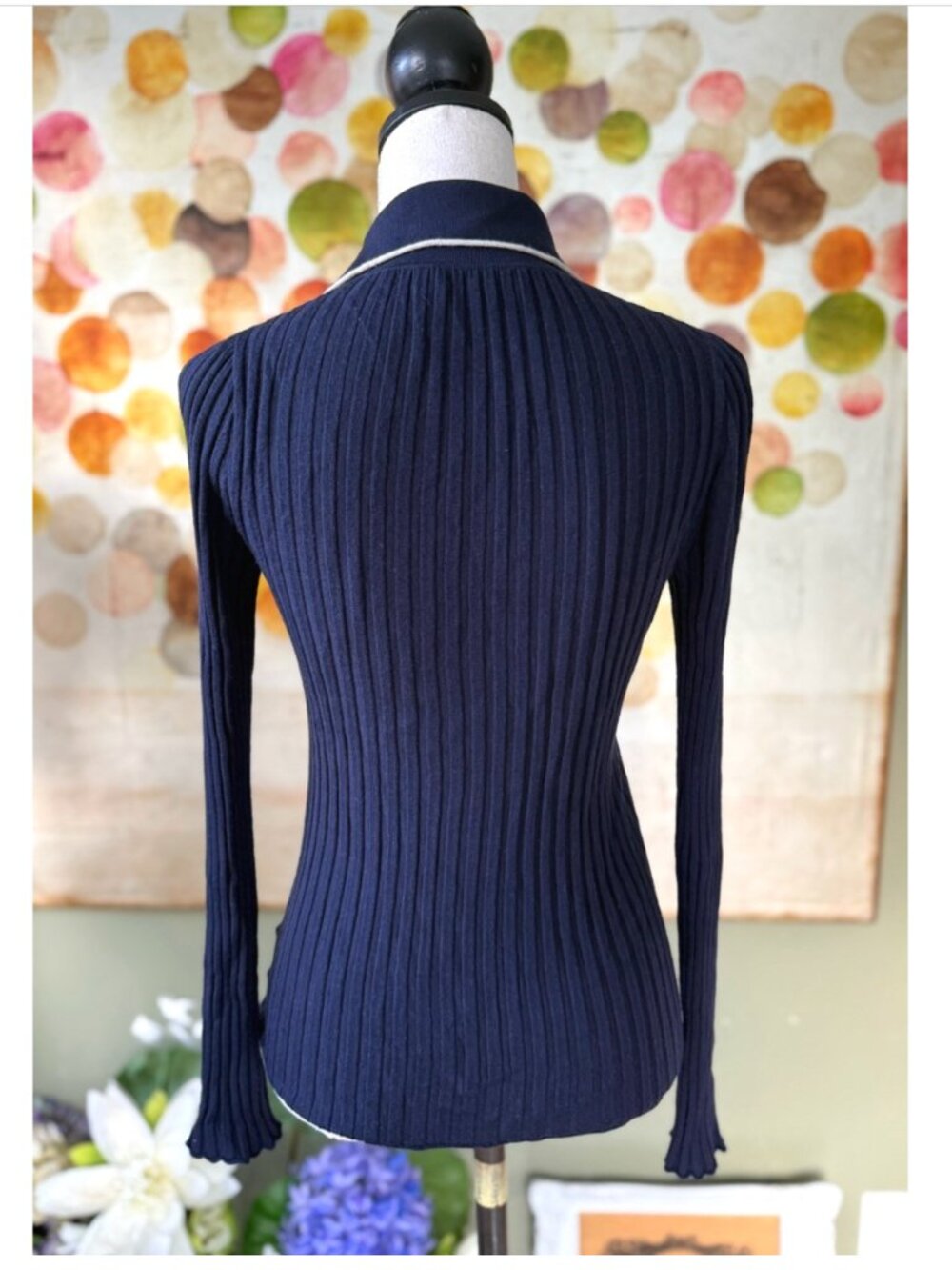 Theory Everly Button-Down Ribbed Sweater - Picture 4 of 7
